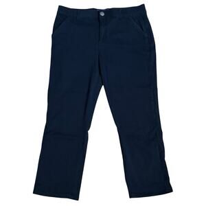 Democracy Ab Solution AbsolutionPlus Size 16 Stretch Twill Ankle Pants Navy Blue